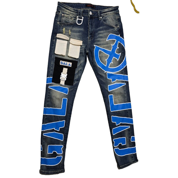 Gala Original impact denim stone/blue size 32 Blue Logo large Pockets Designer